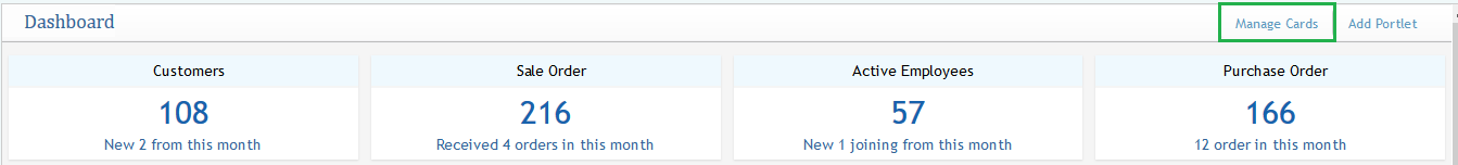 Dashboard Card &amp; Portlet Management